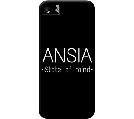 Cover Apple iPhone 5 ANSIA STATE OF MIND Bordo Trasparente