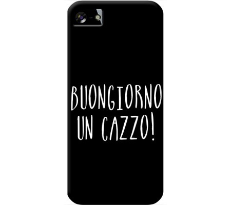 Cover Apple iPhone 5 BUONGIORNO UN CAZZO Bordo Nero