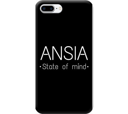 Cover Apple iPhone 7 plus ANSIA STATE OF MIND Bordo Nero