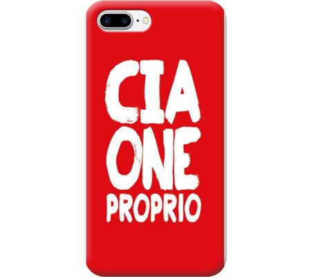 Cover Apple iPhone 7 plus CIAONE PROPRIO Bordo Trasparente