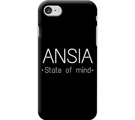 Cover Apple iPhone 8 ANSIA STATE OF MIND Bordo Trasparente