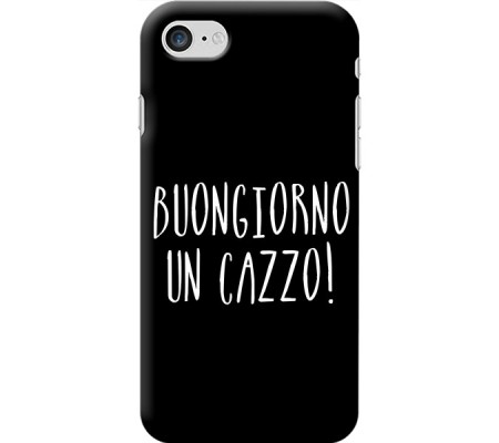 Cover Apple iPhone 8 BUONGIORNO UN CAZZO Bordo Trasparente