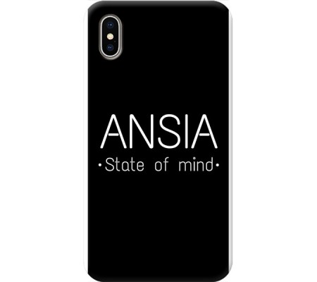 Cover Apple iPhone X ANSIA STATE OF MIND Bordo Trasparente