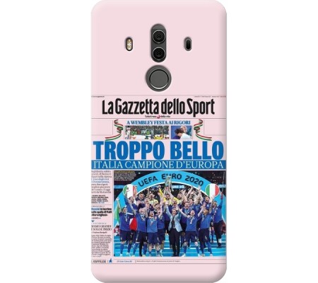 Cover Huawei Mate 10 Pro CAMPIONI D'EUROPA 2020 GAZZETTA ITALIA Bordo Trasparente