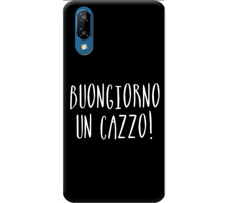 Cover Huawei P20 BUONGIORNO UN CAZZO Bordo Nero