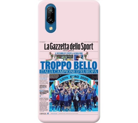 Cover Huawei P20 CAMPIONI D'EUROPA 2020 GAZZETTA ITALIA Bordo Trasparente