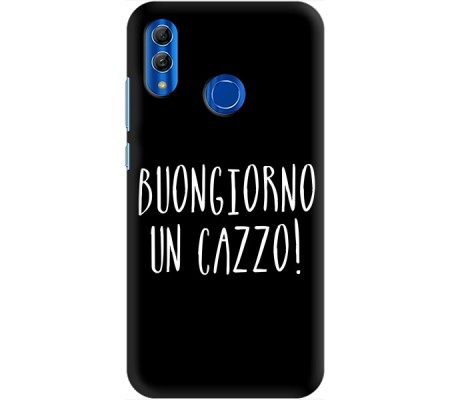 Cover Huawei PSMART 2019 BUONGIORNO UN CAZZO Bordo Trasparente