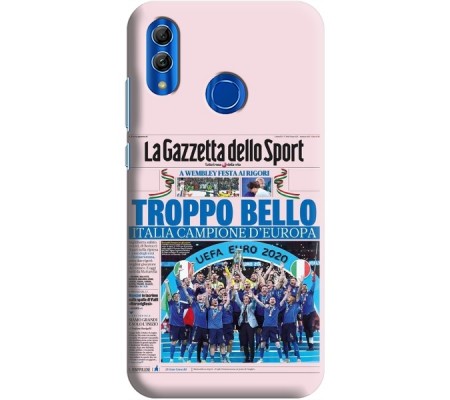Cover Huawei PSMART 2019 CAMPIONI D'EUROPA 2020 GAZZETTA ITALIA Bordo Trasparente