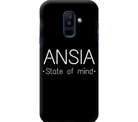 Cover Samsung A6 2018 ANSIA STATE OF MIND Bordo Nero