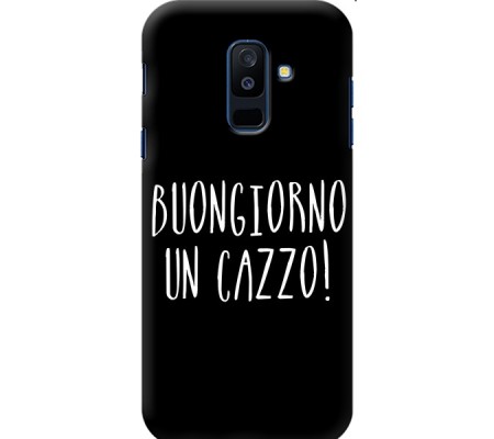 Cover Samsung A6 2018 BUONGIORNO UN CAZZO Bordo Nero