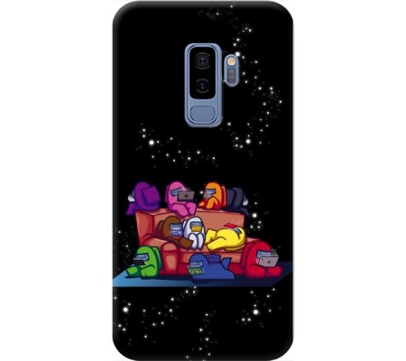 Cover Samsung Galaxy S9Plus AMONG US Bordo Trasparente
